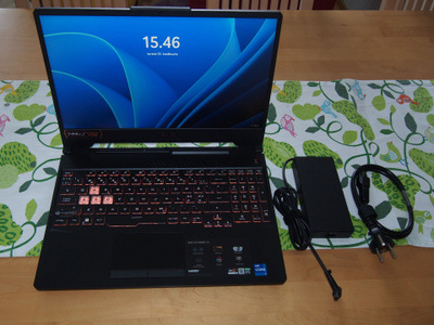Asus TUF F15, Intel i7, NVIDIA RTX 3050 Ti, 16Gt RAM, 15,6"