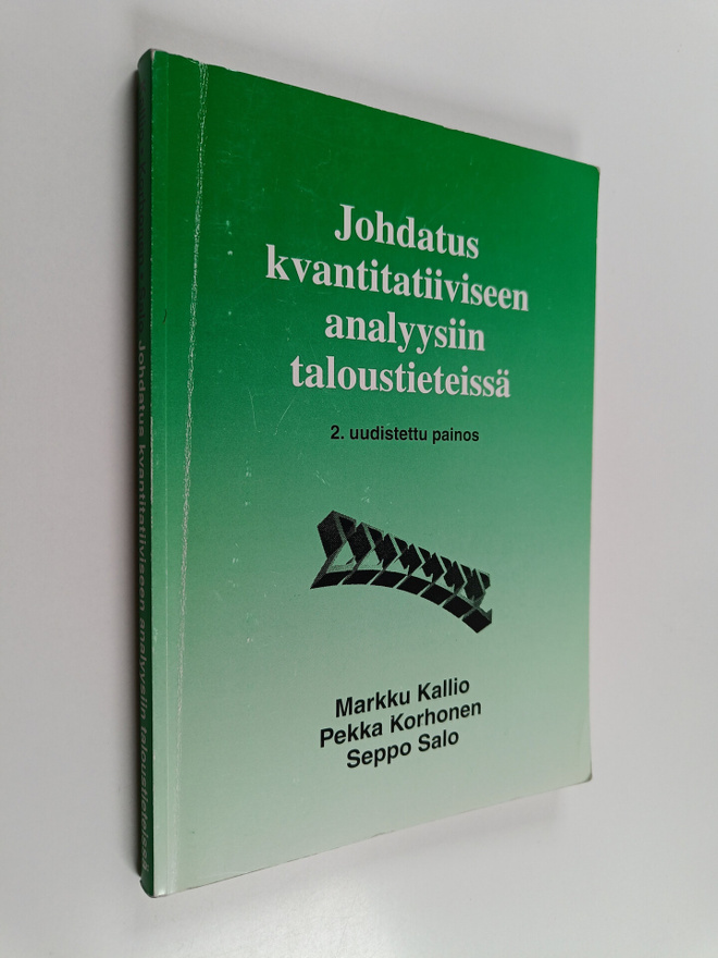 Markku Kallio : Johdatus kvantitatiiviseen analyysiin tal...