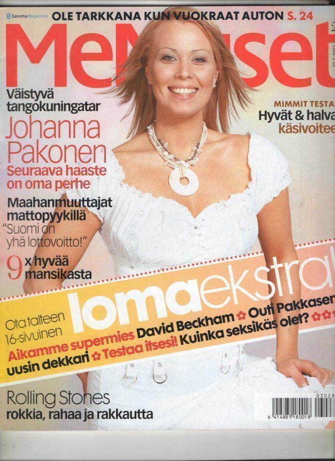 Me Naiset n:o 28 2003 Johanna. The Rolling Stones. David.
