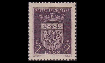 Ranska 545 ** Vaakuna Lyon (1941)