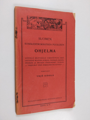 Suomen sosialidemokratisen puolueen ohjelma : lyhyillä se...
