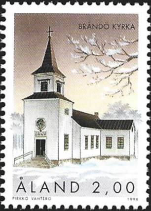 Åland 1996  Brandön kirkko  2,00 mk ** LaPe 119