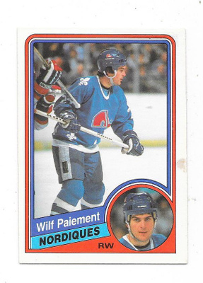 1984-85 OPC #285 Wilf Paiement , Quebec Nordiques goonie