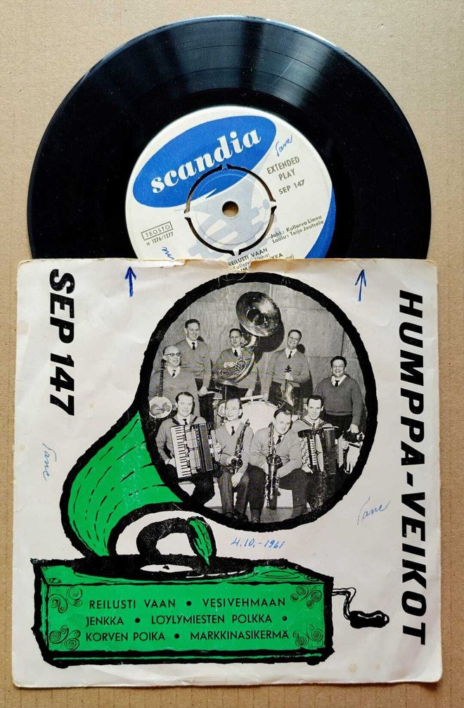 HUMPPA-VEIKOT: Scandia 7” EP 1961 +KK – SEP 147, T. Joutsela
