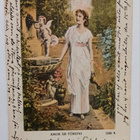 Nuori leidi ja Amor lähteellä, vanha väripk, p. 1906 - pikkukuva 1
