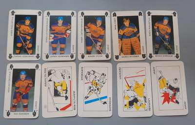 SM-liigan pelikortit 1974 Lukko 6+4 Siivonen Jylhä Koskimäki