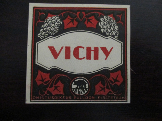 VANHA JUOMA ETIKETTI - VICHY (K2-S1)