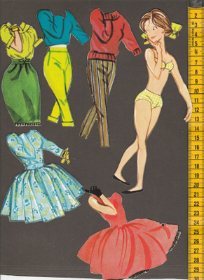 Paperinukke neito Maire 1950-60-luku