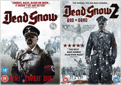 Dead Snow 1 + 2, norja natsi zombie splatter kauhua 2xDVD