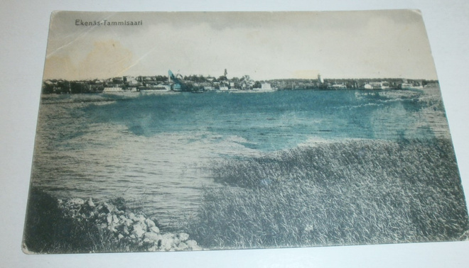 Ekenäs / Tammisaari, kaupunkia mereltä, värit. pk, p. 1911