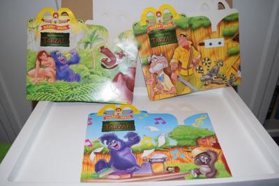 Mcdonalds's Happy meal laatikko tarzan x3