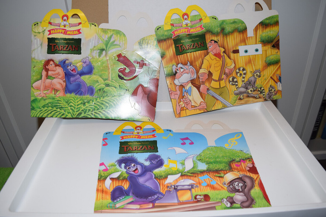 Mcdonalds's Happy meal laatikko tarzan x3