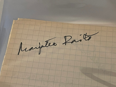 Marjatta Raita nimikirjoitus paperilla