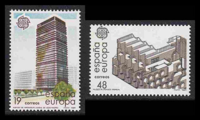 Espanja 2781-2 ** Europa moderni arkkitehtuuri (1987)