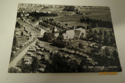 NÄRPIÖ 1965 KULKENUT KORTTI ILMAKUVA T:mi KARHUMÄKI