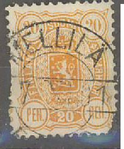 Mellilä Finland -leima M89 20p 1891