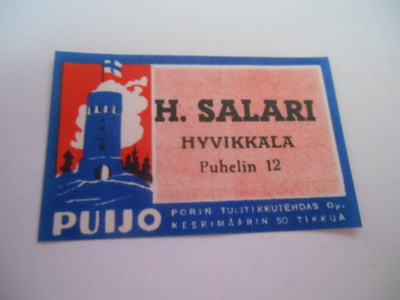 TT Etiketti Puijo H.Salari Hyvikkälä