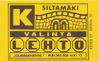 Siltamäki, Valinta Lehto.   .s46