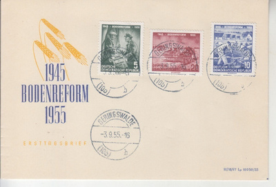 DDR 1955  maareformi FDC