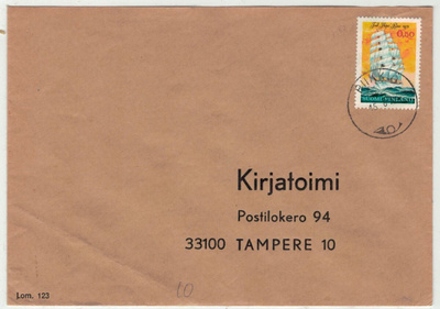 1972 Tall Ships Race kaunisleimainen kirje