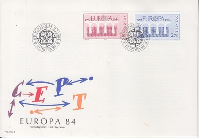 Ruotsi FDC 1984 Europa cept.