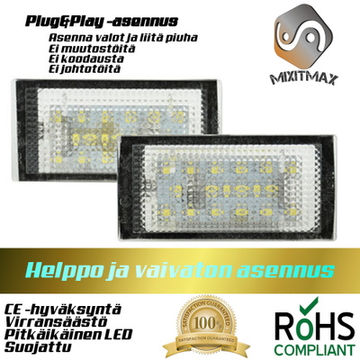 BMW E46 Coupe/Compact LED rekisterikilven valot — kirkkaan