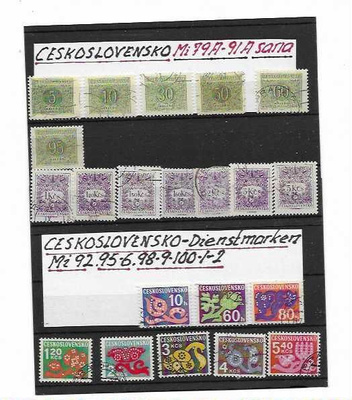 CESKOSLOVENSKO 21 MERKKIÄ--KATSO