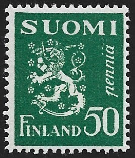 1932 M-30 Leijona 50 p tummanvihreä ** Lape 176 b SP Lm5