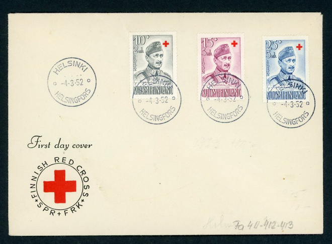 FDC 1952 Punainen Risti ( PR )