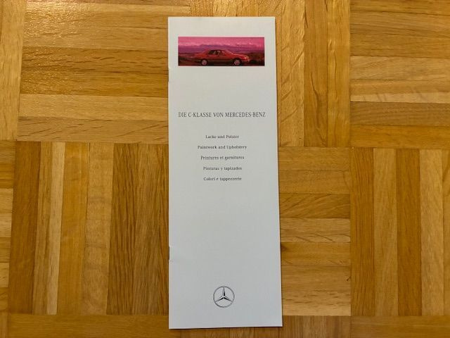 Esite Mercedes värikartta W202 C-sarja 1993