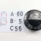 BMW vannekeskiöt – AC Schnitzer Musta-Valko – 60mm (4kpl - pikkukuva 2