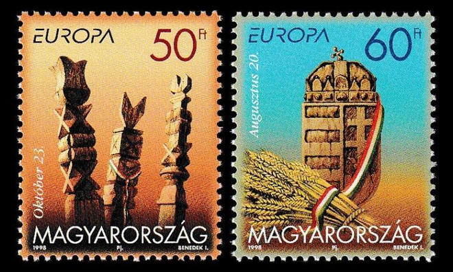 Unkari 4514-5 ** Europa kansalliset juhlat (1998)