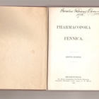 Pharmacopoea Fennica. Pharmacopoea militaris Fennica, 1885 - pikkukuva 2