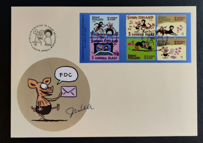 2003 FDC Viivi ja Wagner - taiteilija Juban nimmari