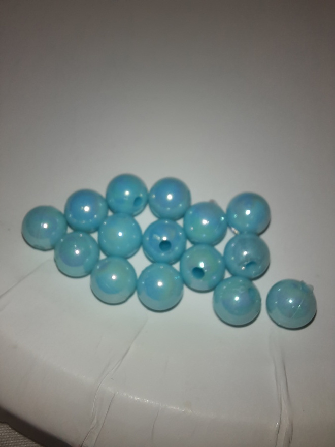 15 kpl vaaleansininen helmi 8mm