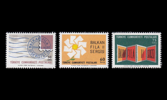 Turkki 2011-3 ** Postimerkkinäyttely BALKANFILA II (1966)