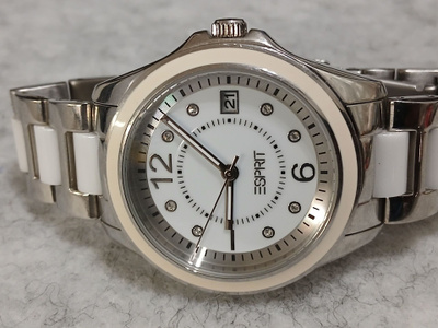 ESPRIT Marin Ceramic Pure Silver naisten rannekello