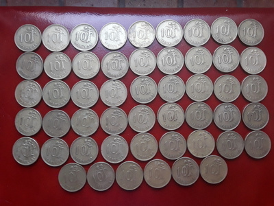 SUOMI 10 MARKKA x 51kpl. 1953