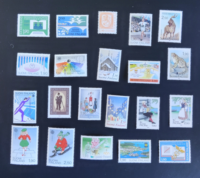1989 Postituoreita merkkejä 21 kpl