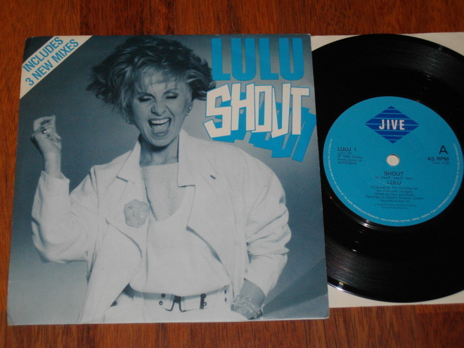 7" LULU - Shout - single 1986 rock and roll EX