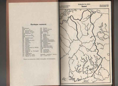 Poijärvi & Renkonen: Työkarttoja, 40 kpl, opetuskansio,1955