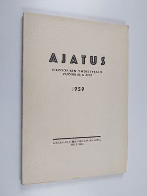 Ajatus 22 : Suomen filosofisen yhdistyksen vuosikirja 1959