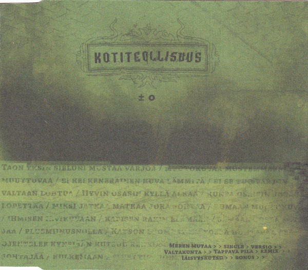 Kotiteollisuus - ± 0 (CD+1)
