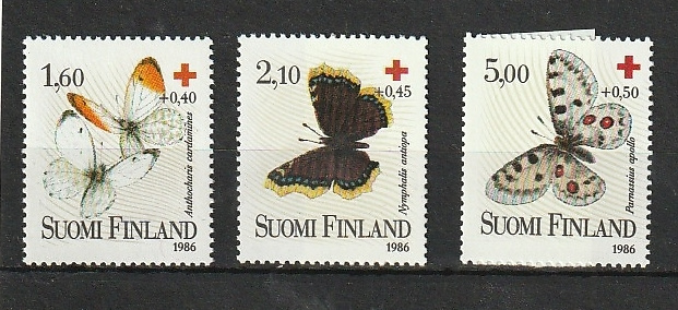 1986 PunaisenRistin-sarja leimaamattomina**