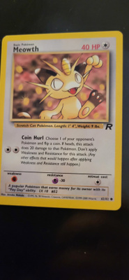 Meowth 62/082 - Team Rocket card