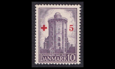 Tanska 281 ** Pyöreä torni 10+5 öre (1943)
