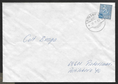Postilähetys - Yl.m. 0,50 (LAPE 666) Pitkäniemi 28.2.73