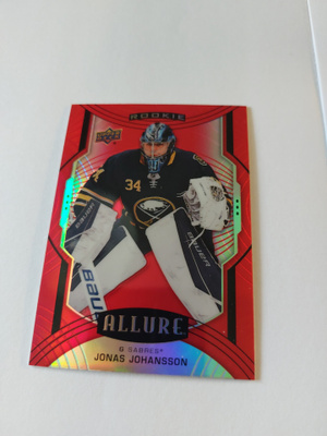 2020-21 Upper Deck Allure Red Rainbow 104 Jonas Johansson SP