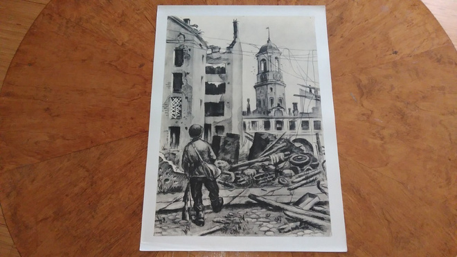 Jatkosota Viipuri Sotapiirros Lindeberg 1942
