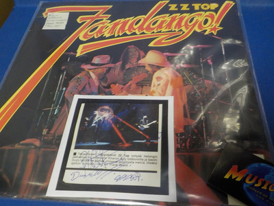 ZZ TOP KOKO BÄNDIN NIMIKIRJOITUKSET + FANDANGO LP